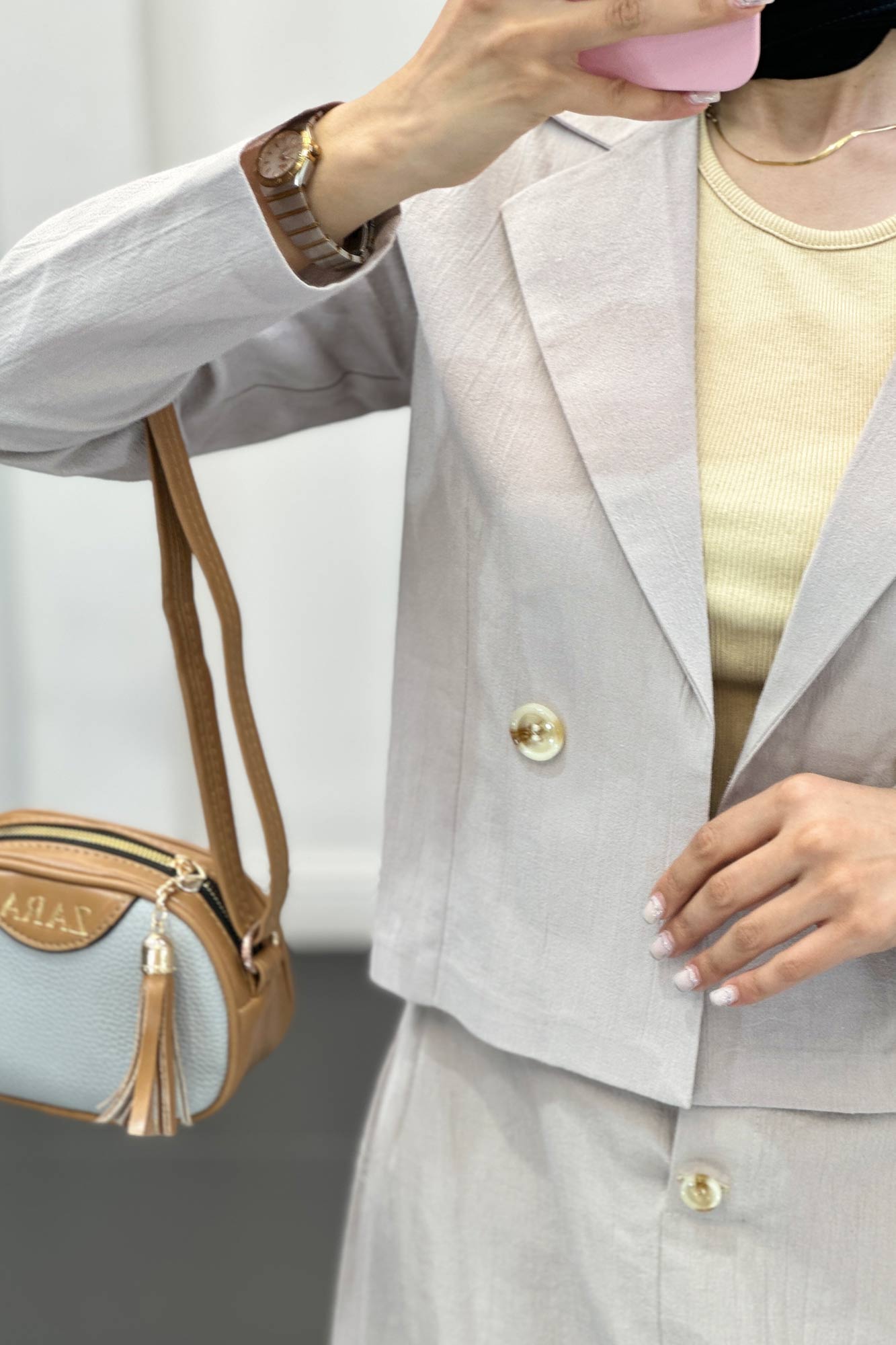 ست کت و دامن لینن لاوین