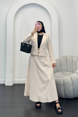 ست کت و دامن لینن لاوین