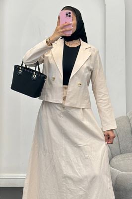 ست کت و دامن لینن لاوین