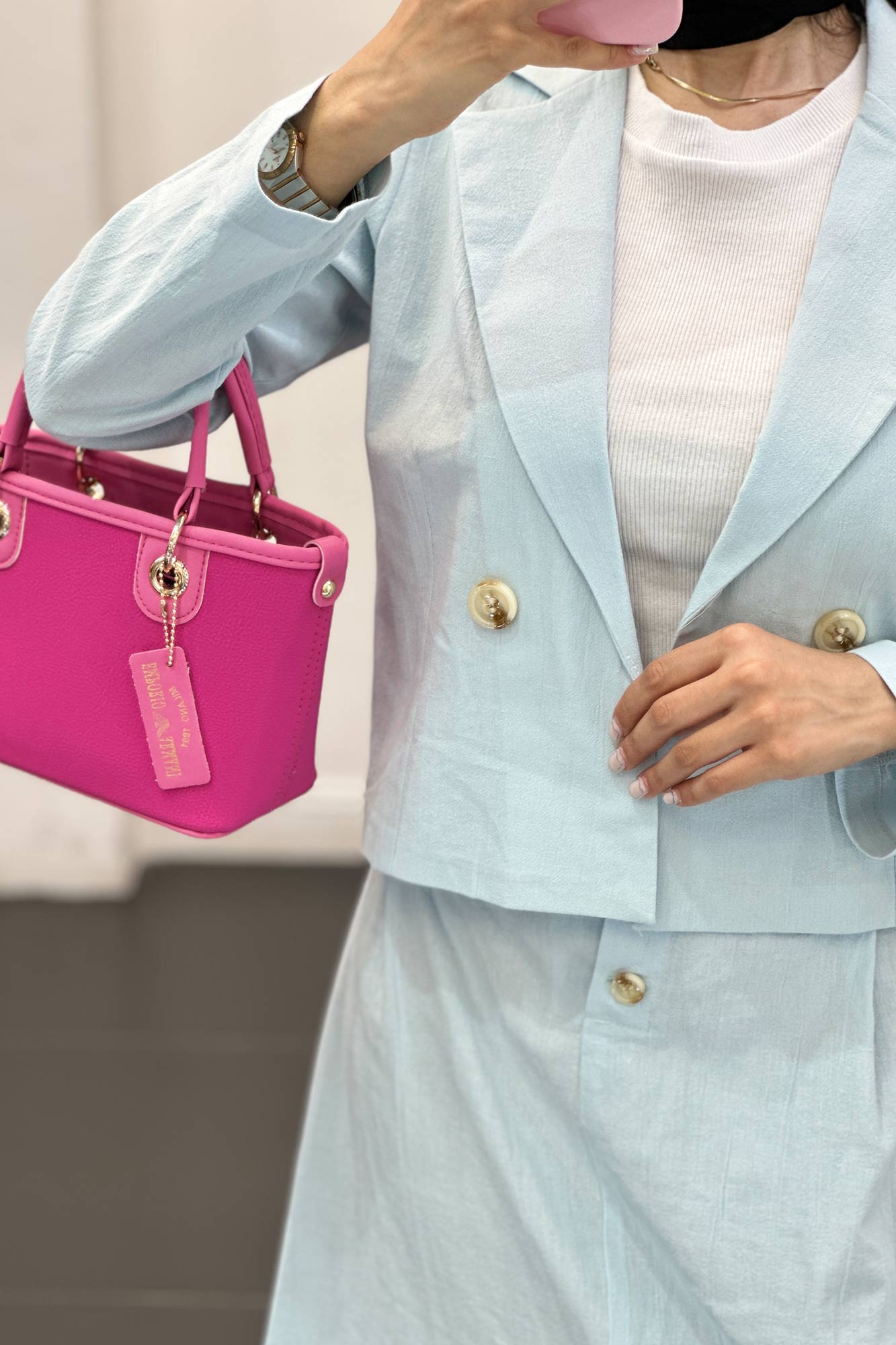 ست کت و دامن لینن لاوین