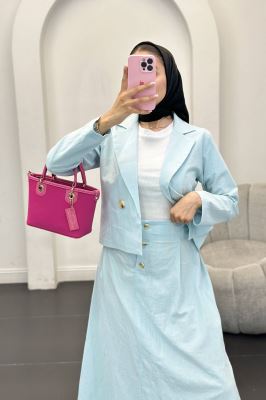 ست کت و دامن لینن لاوین