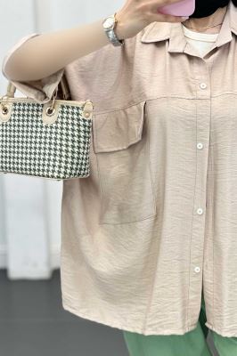 شومیز کیمونو دوجیب پاکتی کرسپو پانیذ