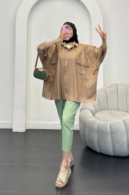 شومیز کیمونو دوجیب پاکتی کرسپو پانیذ