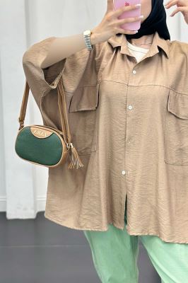 شومیز کیمونو دوجیب پاکتی کرسپو پانیذ