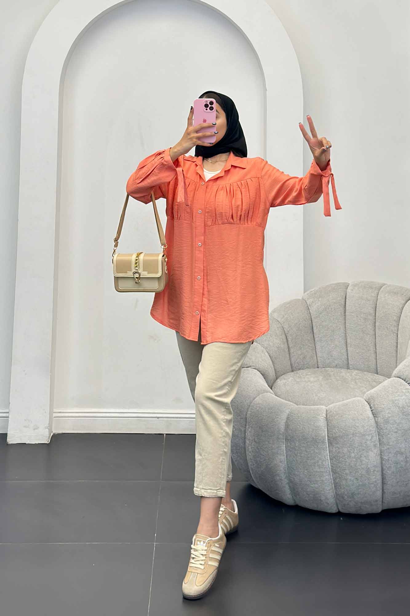 شومیز کرسپو سینه چین