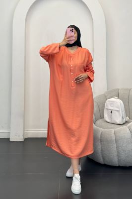 مانتو کفتان بابوس تک جیب بغل چاکدار