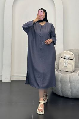 مانتو کفتان بابوس تک جیب بغل چاکدار