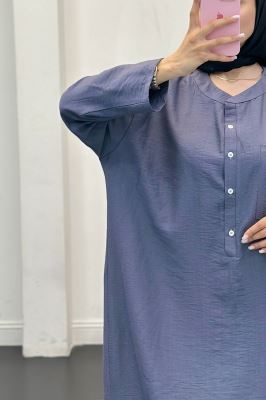 مانتو کفتان بابوس تک جیب بغل چاکدار