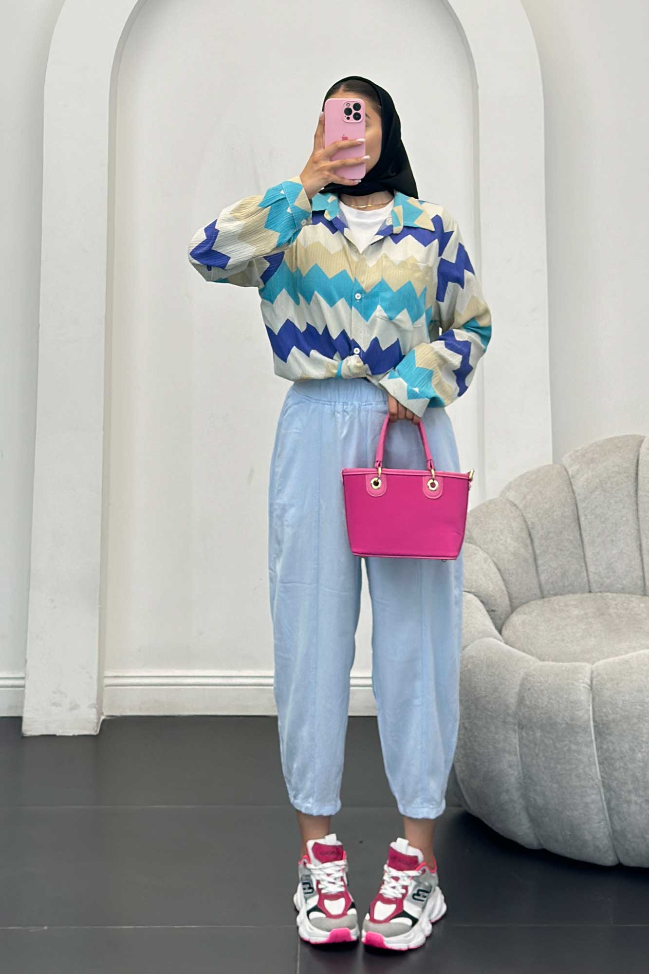 شومیز تک جیب کراش جناقی