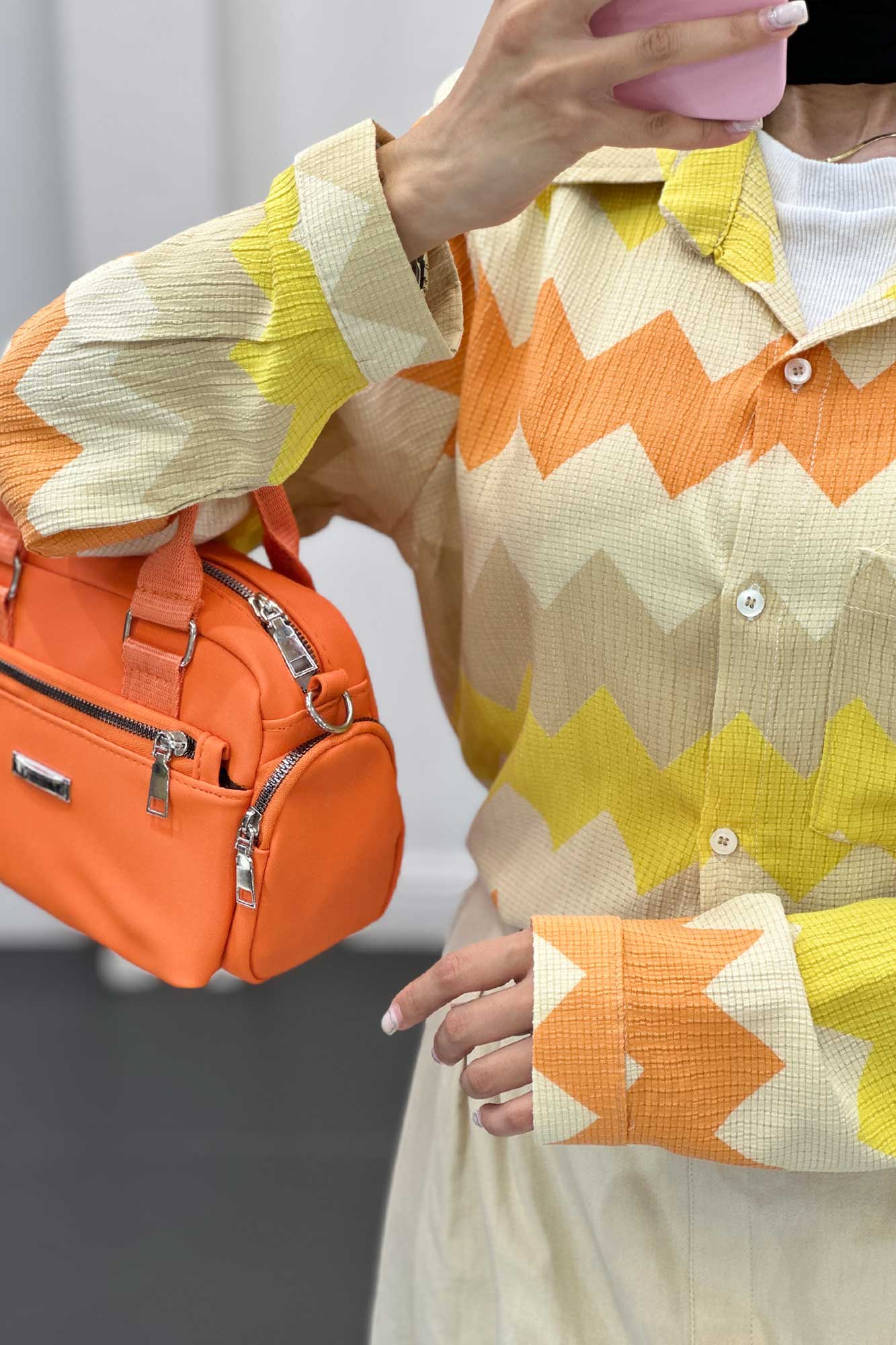 شومیز تک جیب کراش جناقی