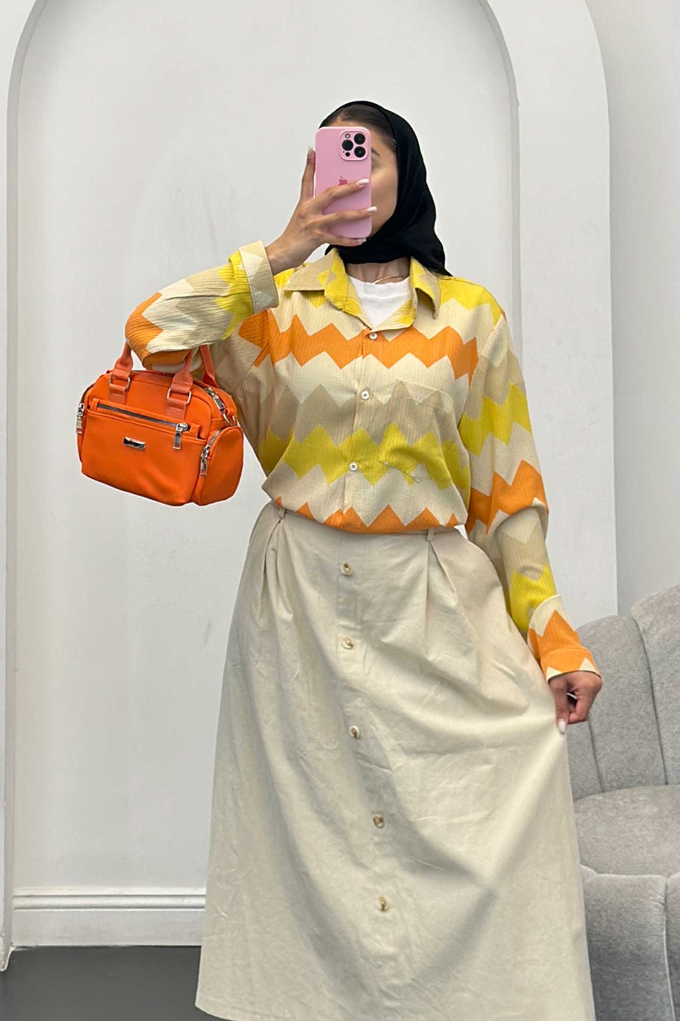 شومیز تک جیب کراش جناقی