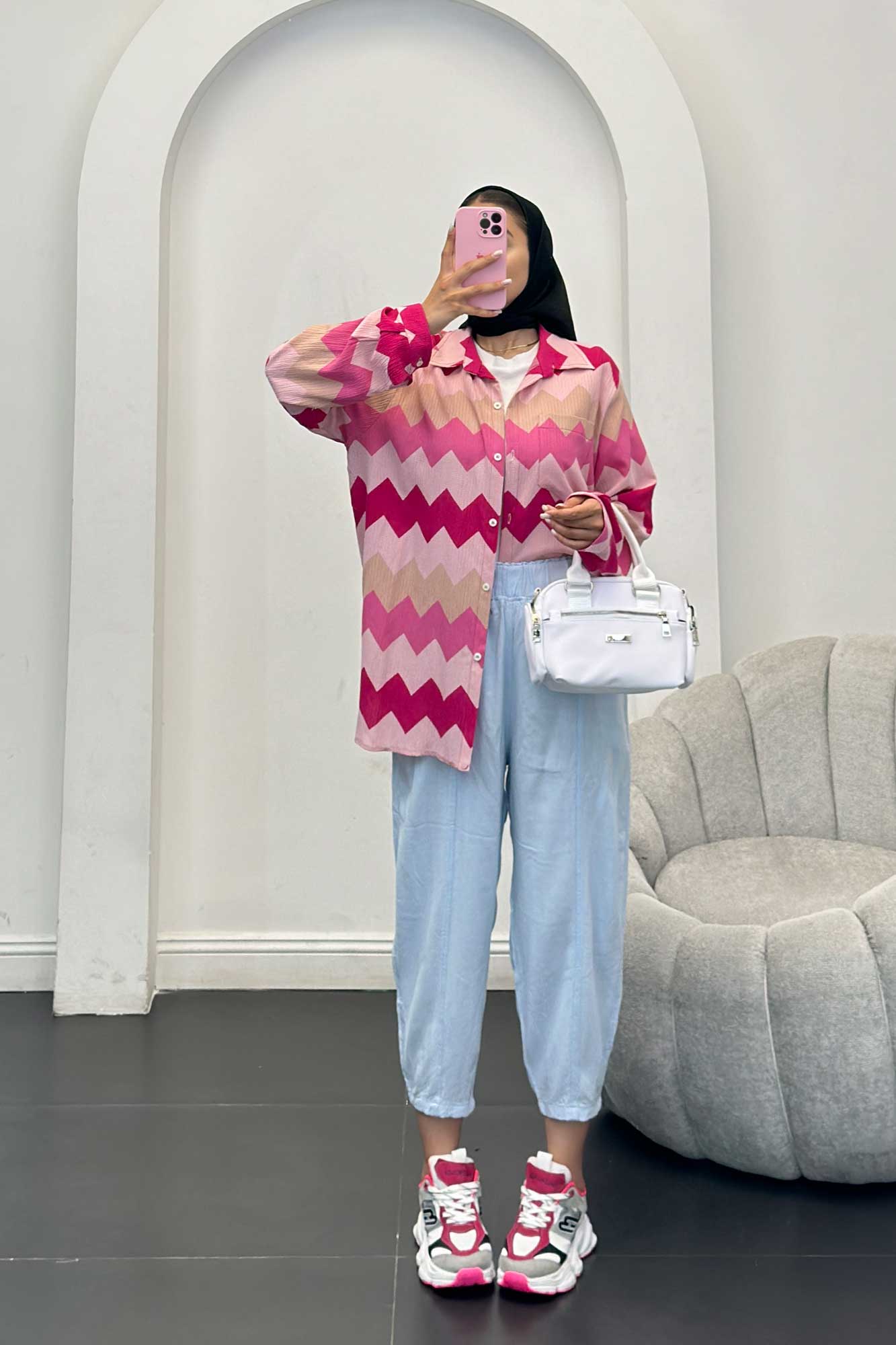 شومیز تک جیب کراش جناقی