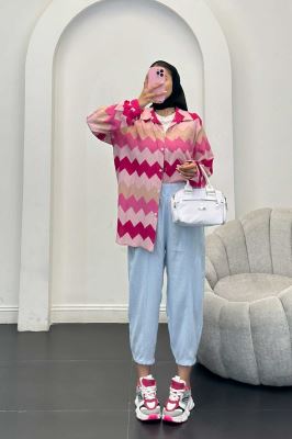 شومیز تک جیب کراش جناقی