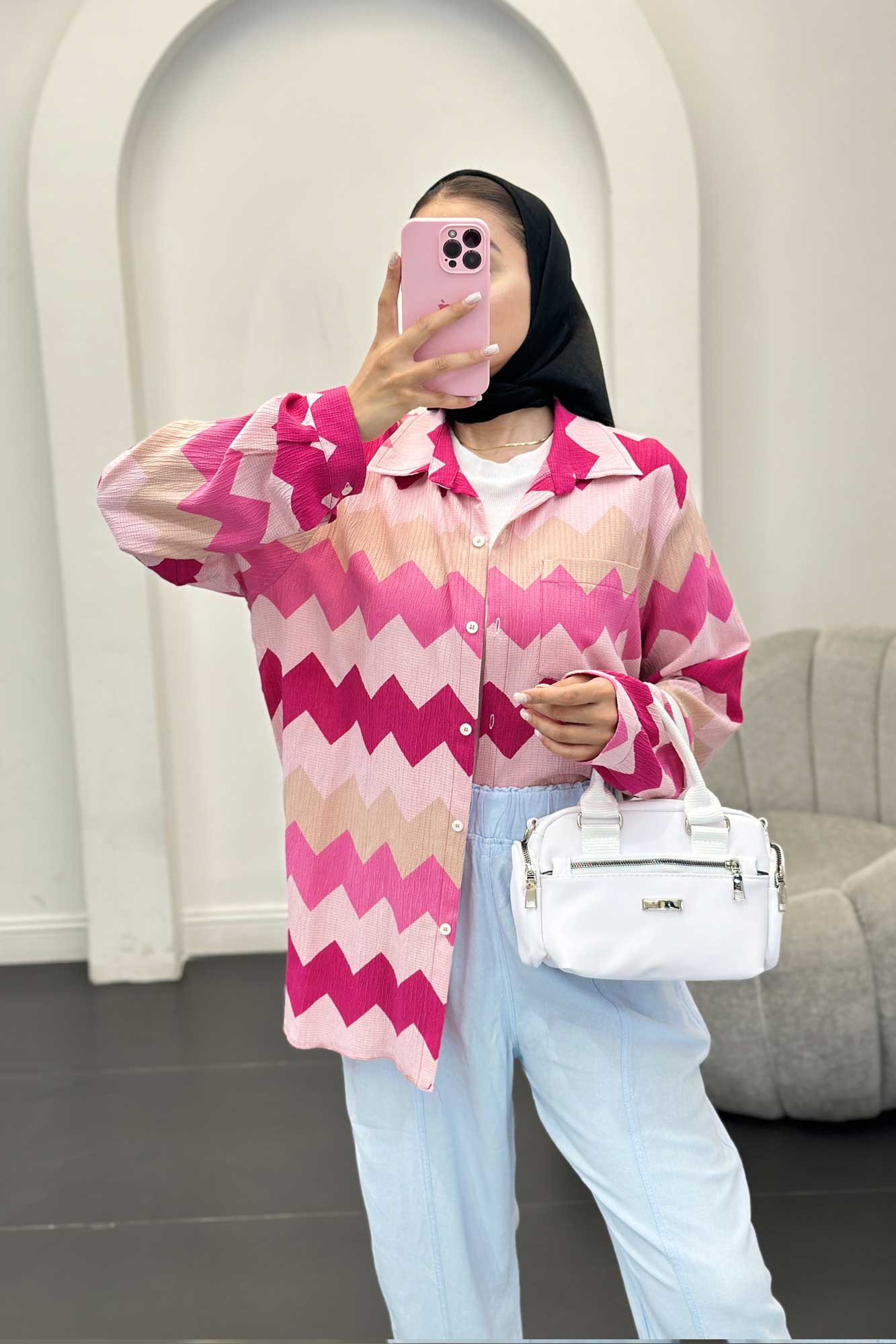 شومیز تک جیب کراش جناقی