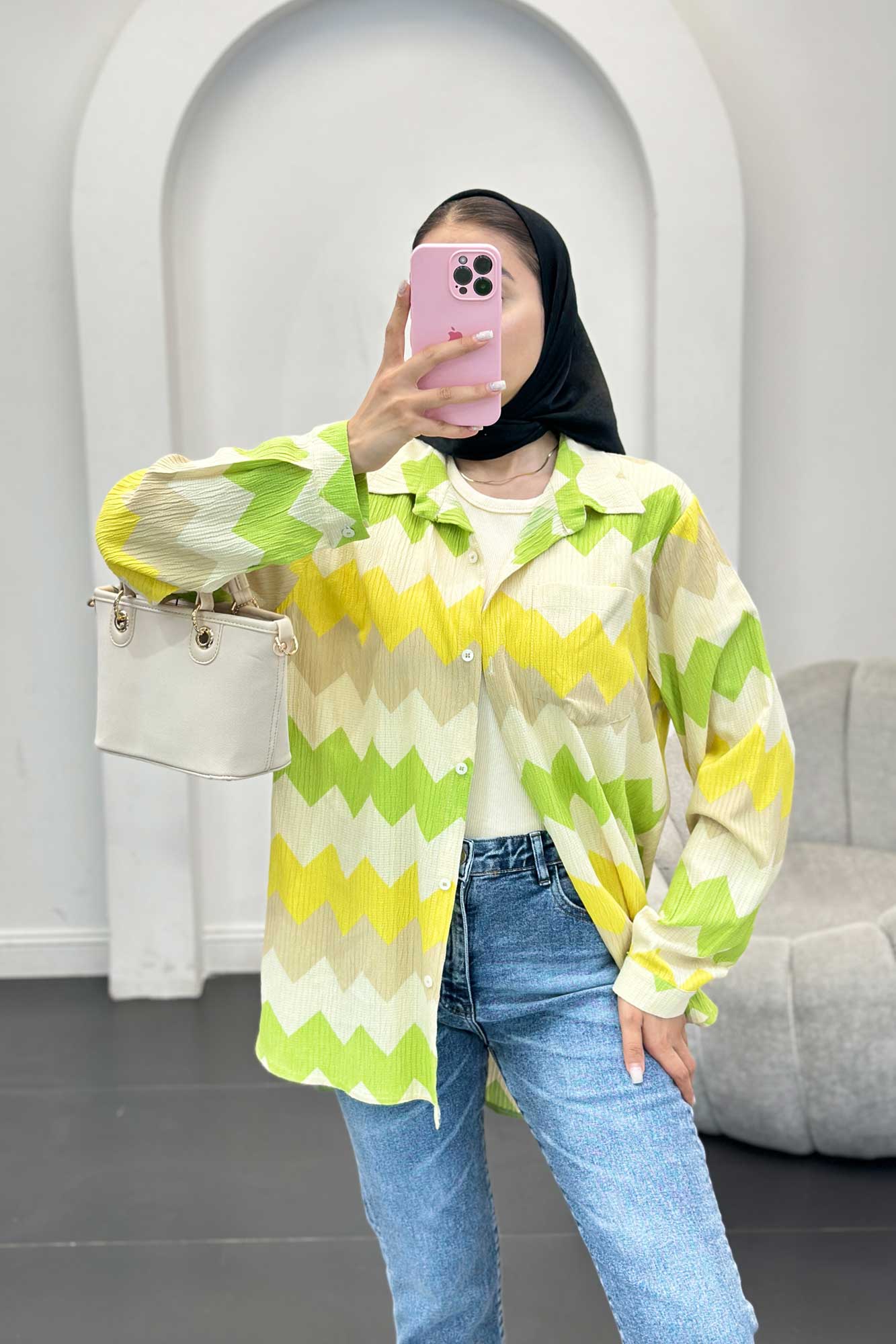 شومیز تک جیب کراش جناقی