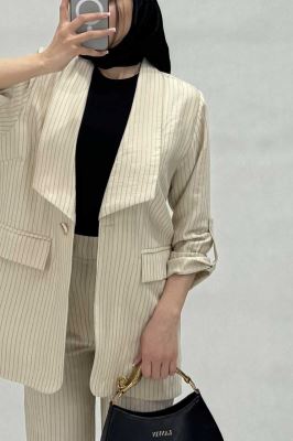 کت آستین پاگون دار راه راه شانتون