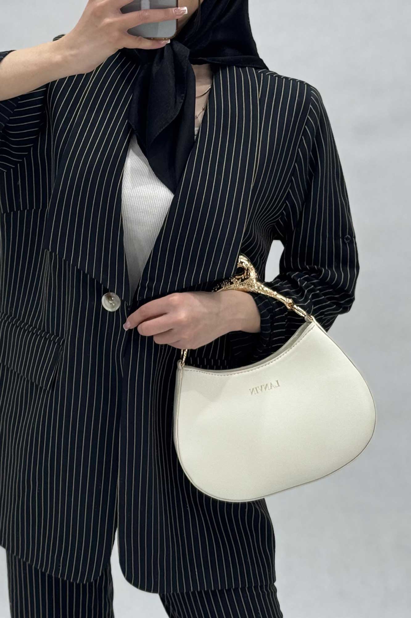 کت آستین پاگون دار راه راه شانتون