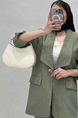 کت آستین پاگون دار راه راه شانتون