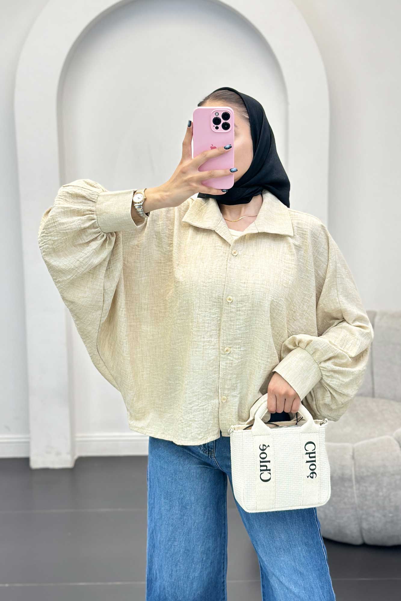 شومیز شانتون برفکی خفاشی