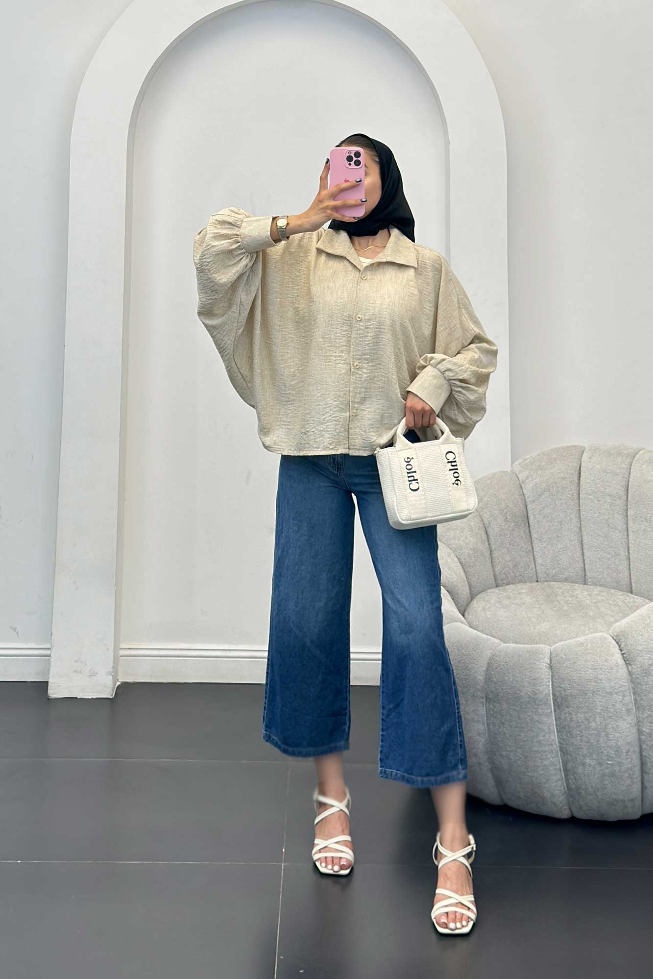 شومیز شانتون برفکی خفاشی