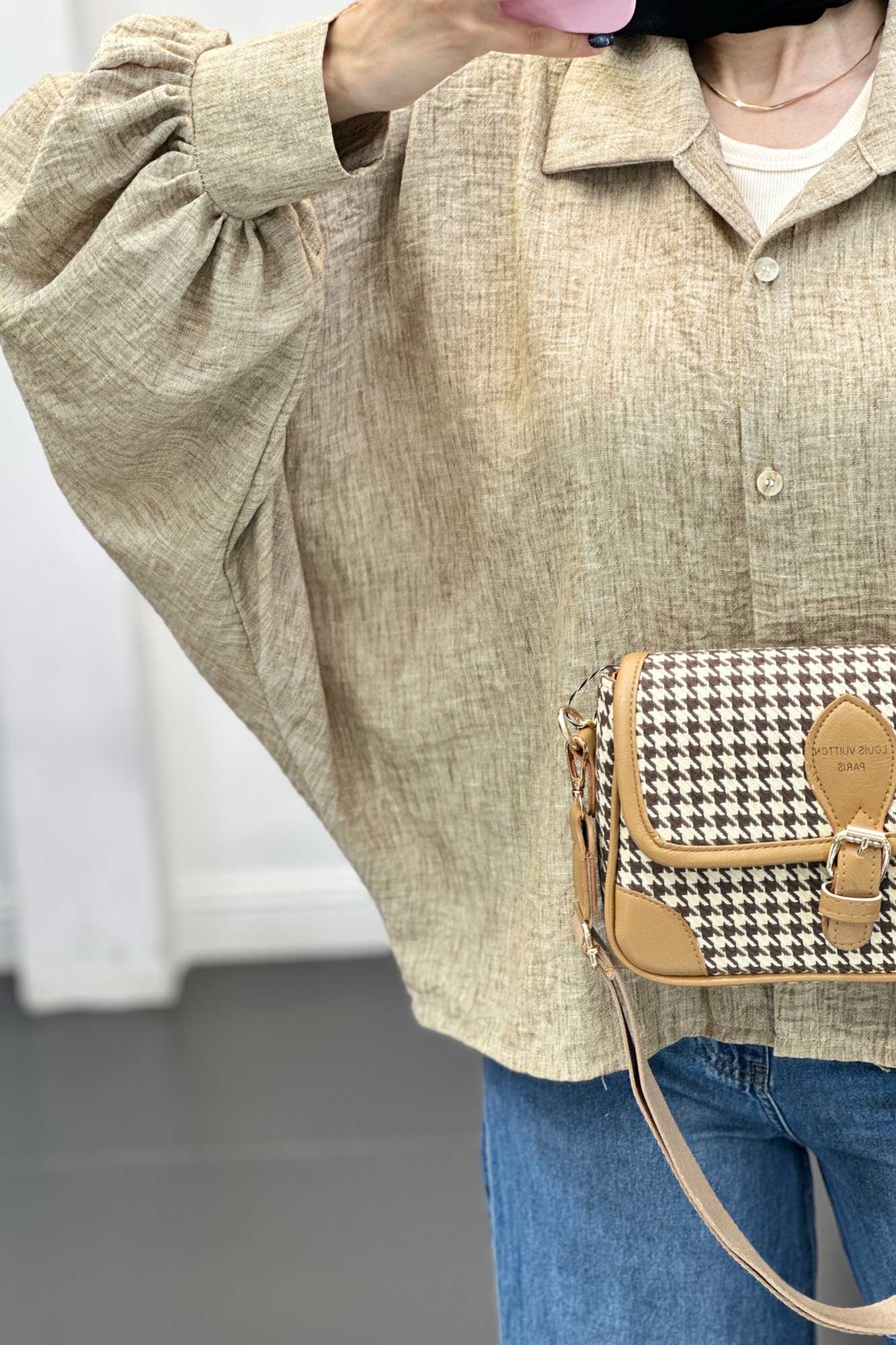 شومیز شانتون برفکی خفاشی