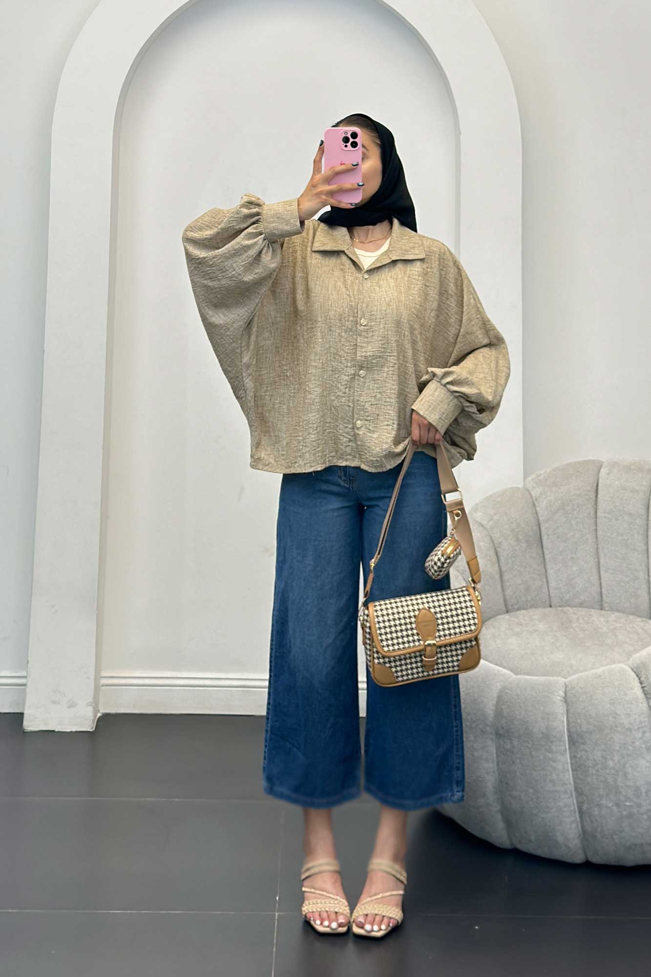 شومیز شانتون برفکی خفاشی