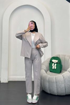 ست کت آستین پیله و شلوار وارنا