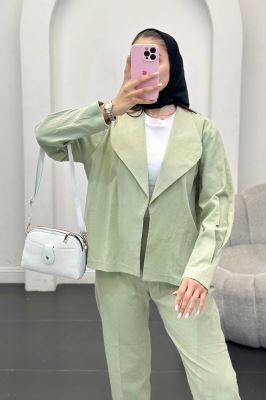 ست کت آستین پیله و شلوار وارنا