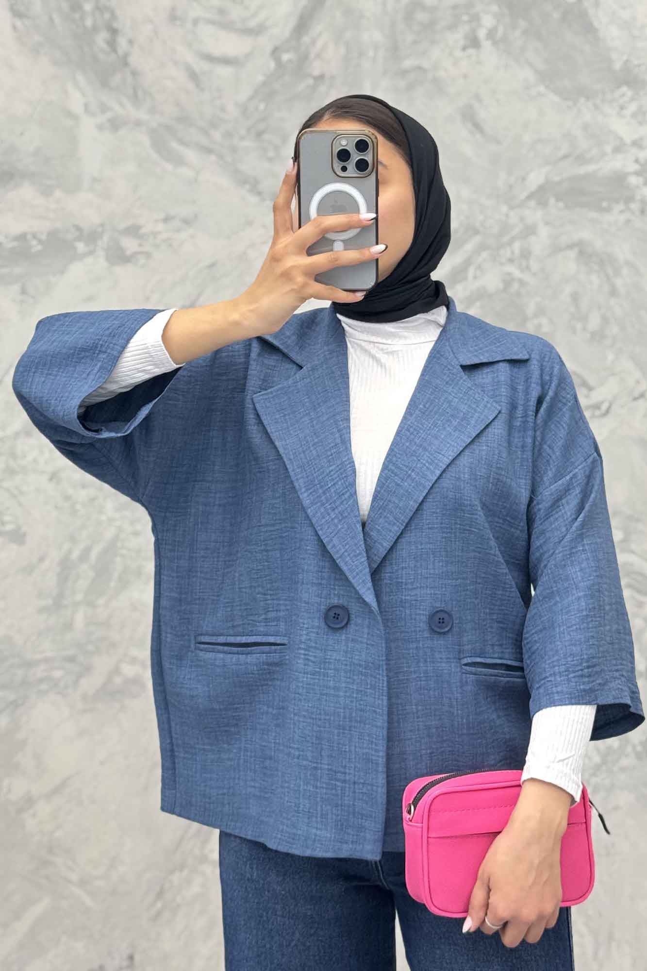 مانتو کتی آستین سه رب یقه انگلیسی شانتونR