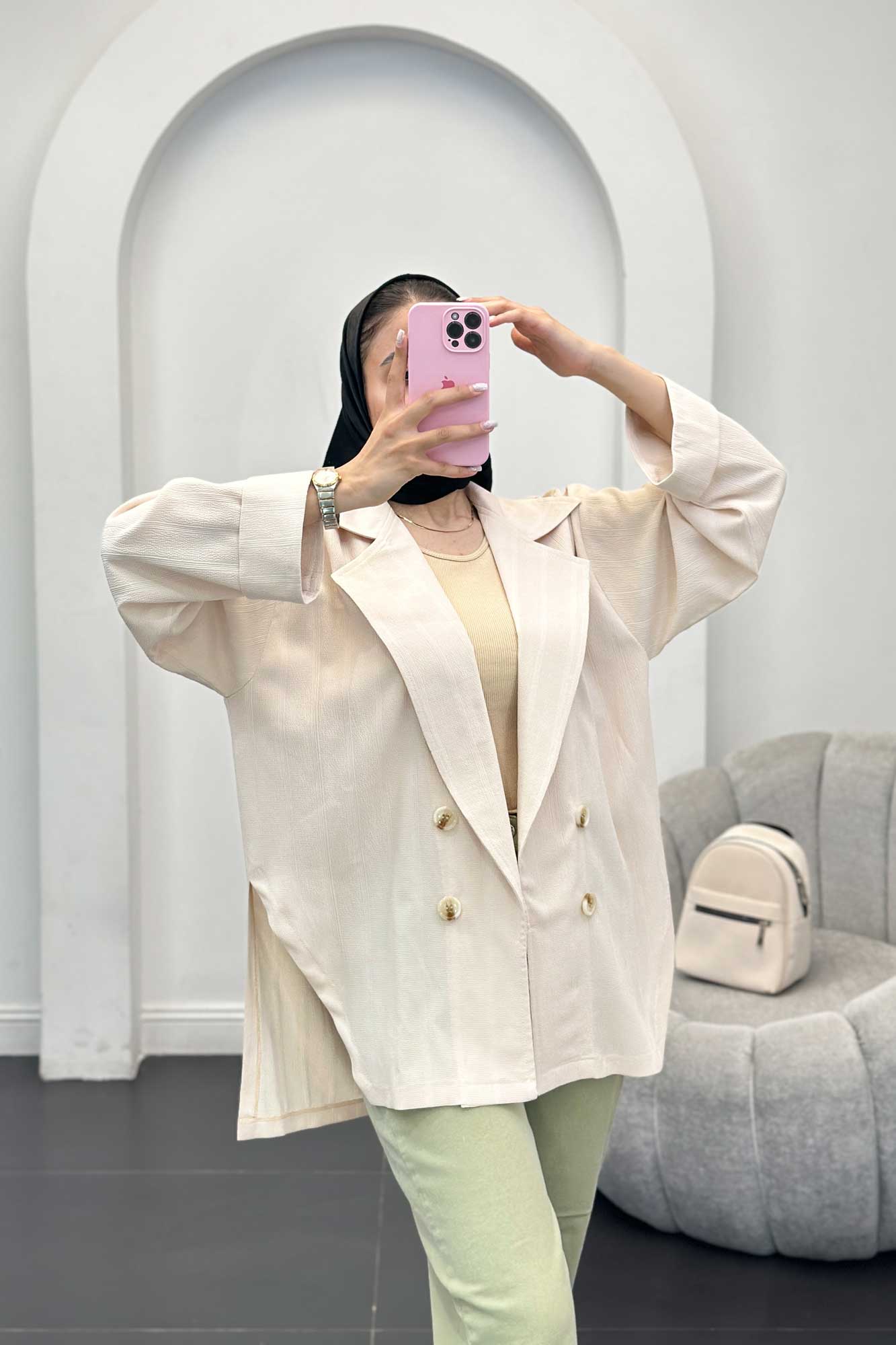 مانتو بغل چاک دار جگوار ژانیتا