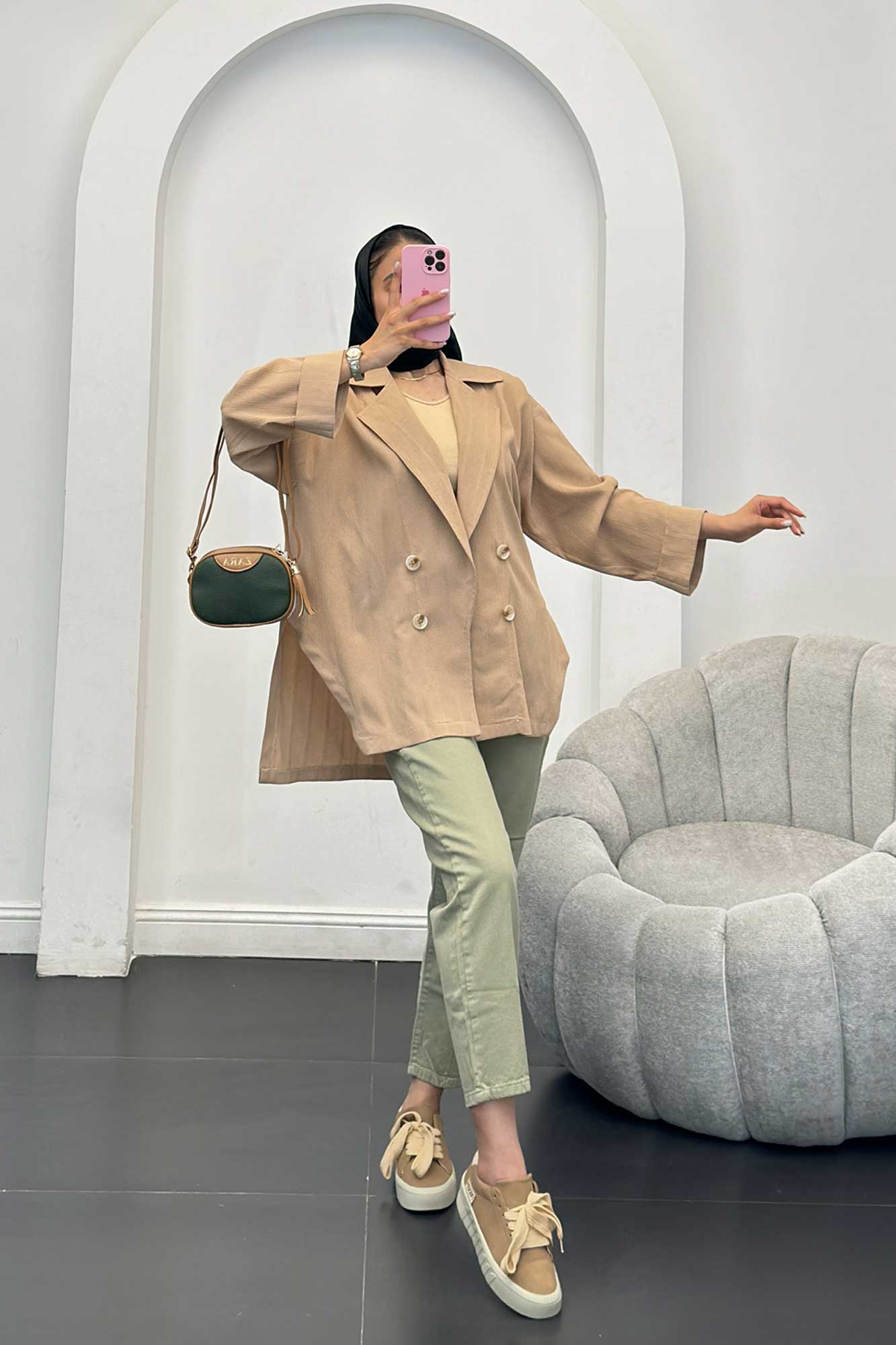 مانتو بغل چاک دار جگوار ژانیتا