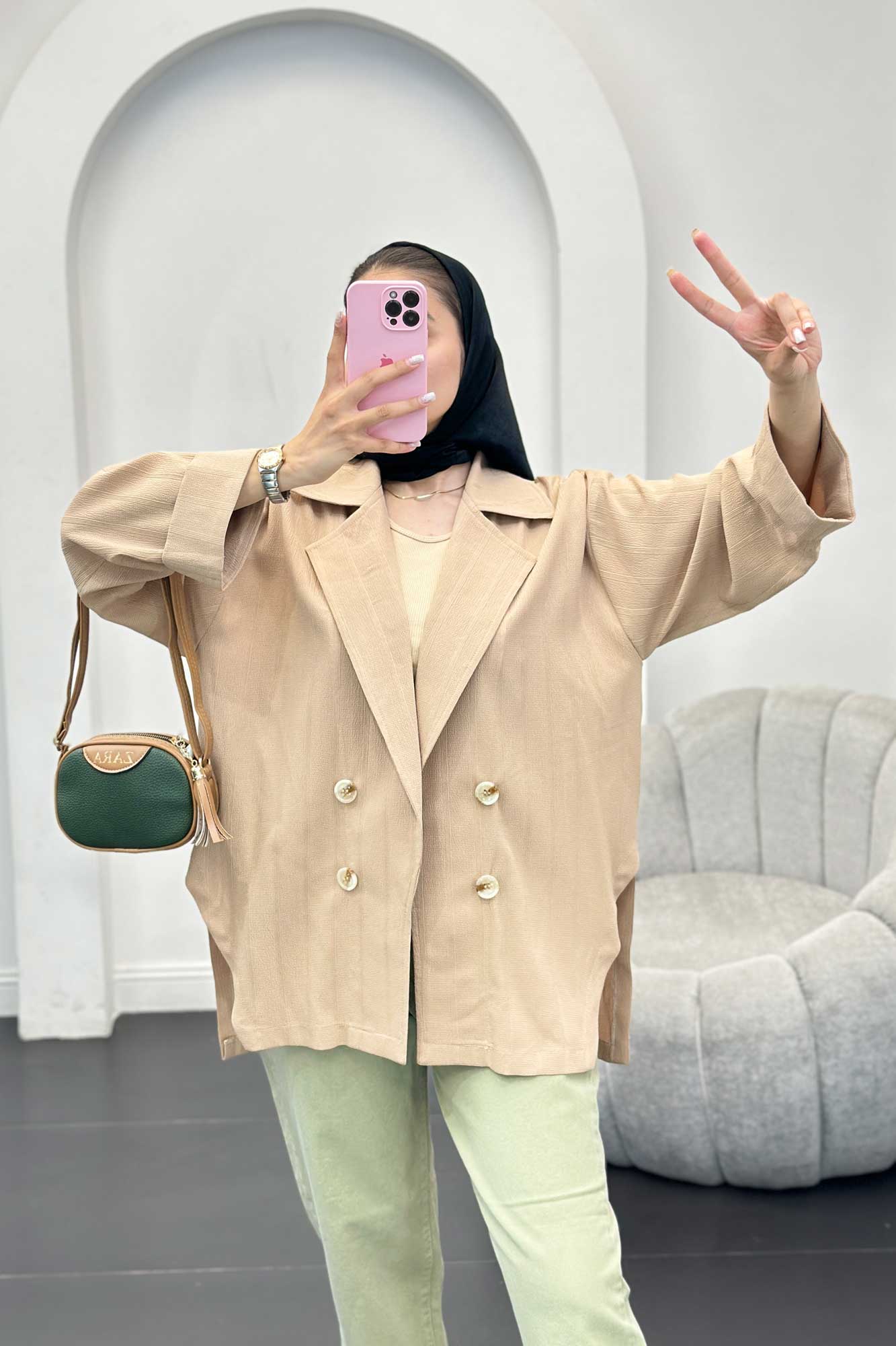 مانتو بغل چاک دار جگوار ژانیتا