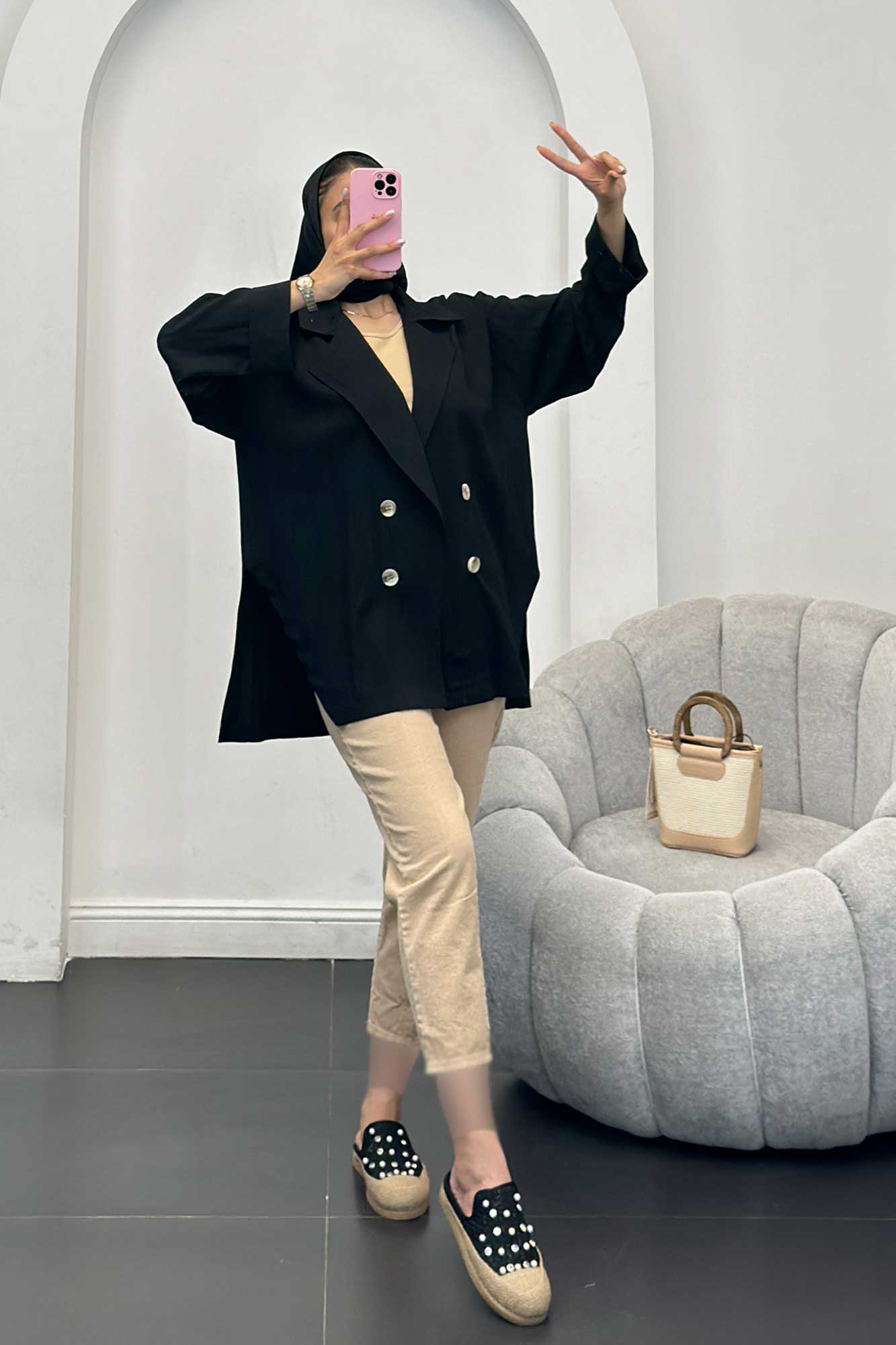 مانتو بغل چاک دار جگوار ژانیتا