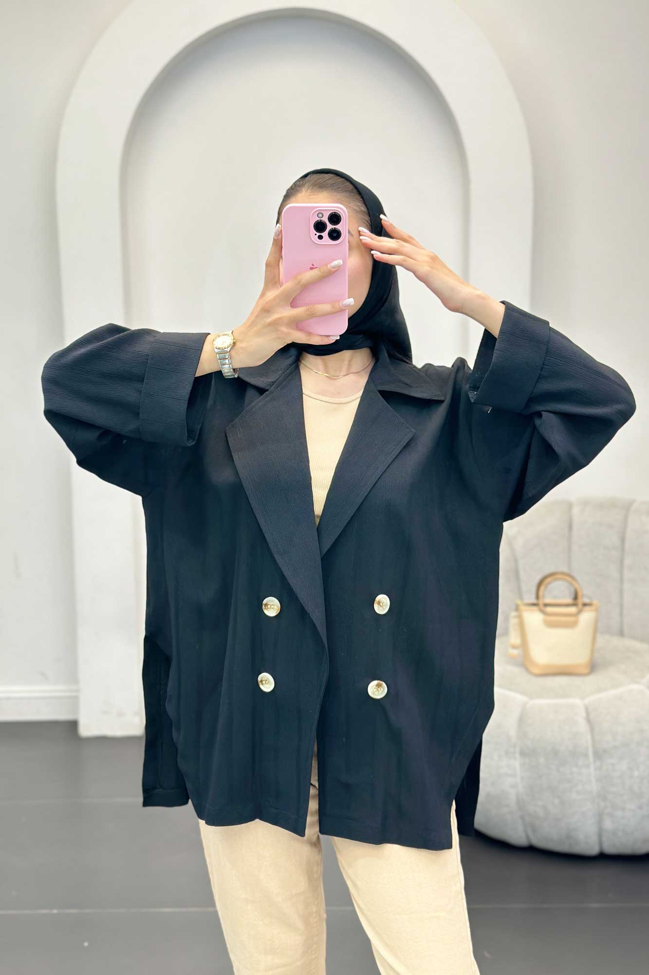 مانتو بغل چاک دار جگوار ژانیتا