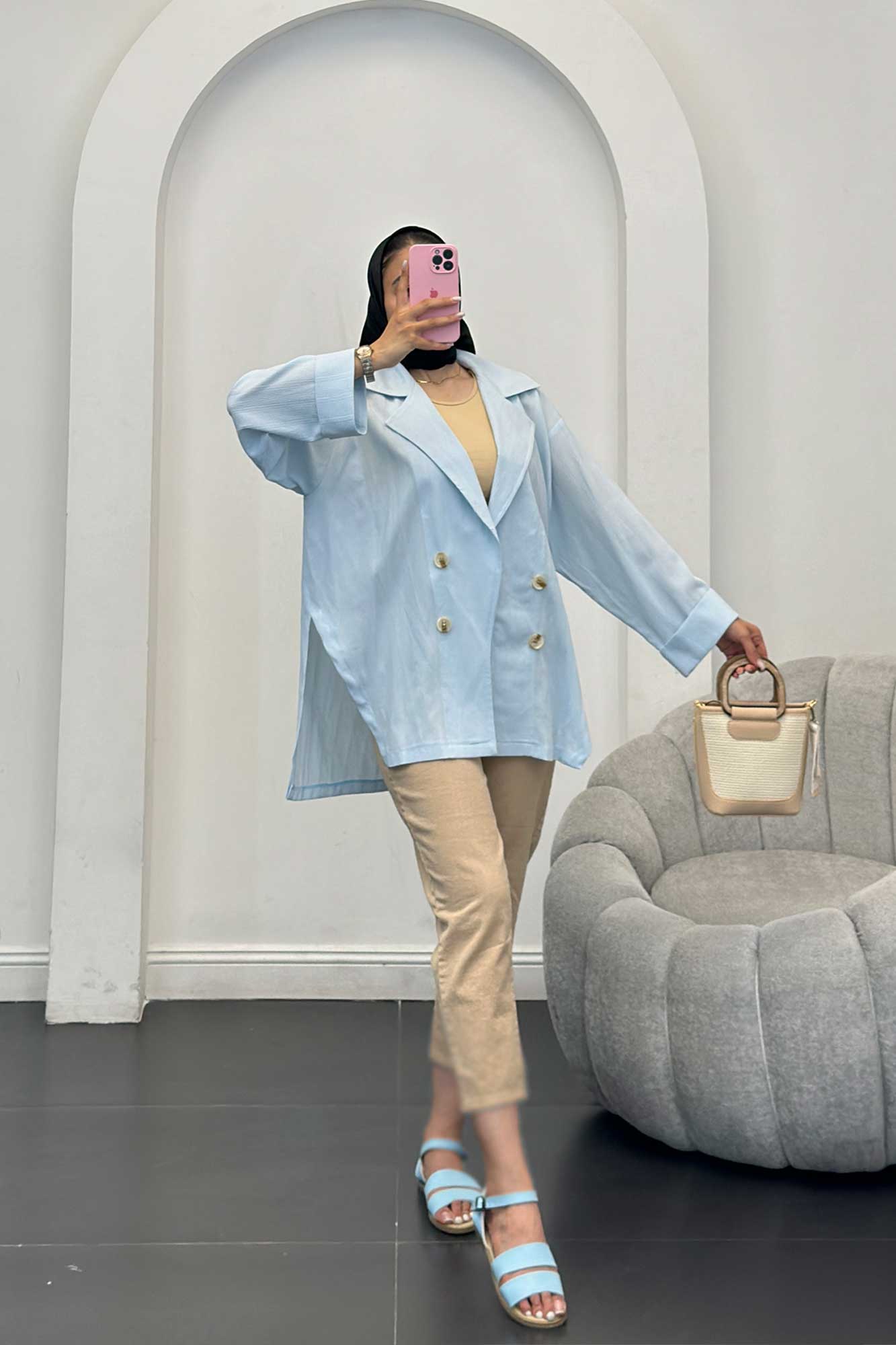 مانتو بغل چاک دار جگوار ژانیتا