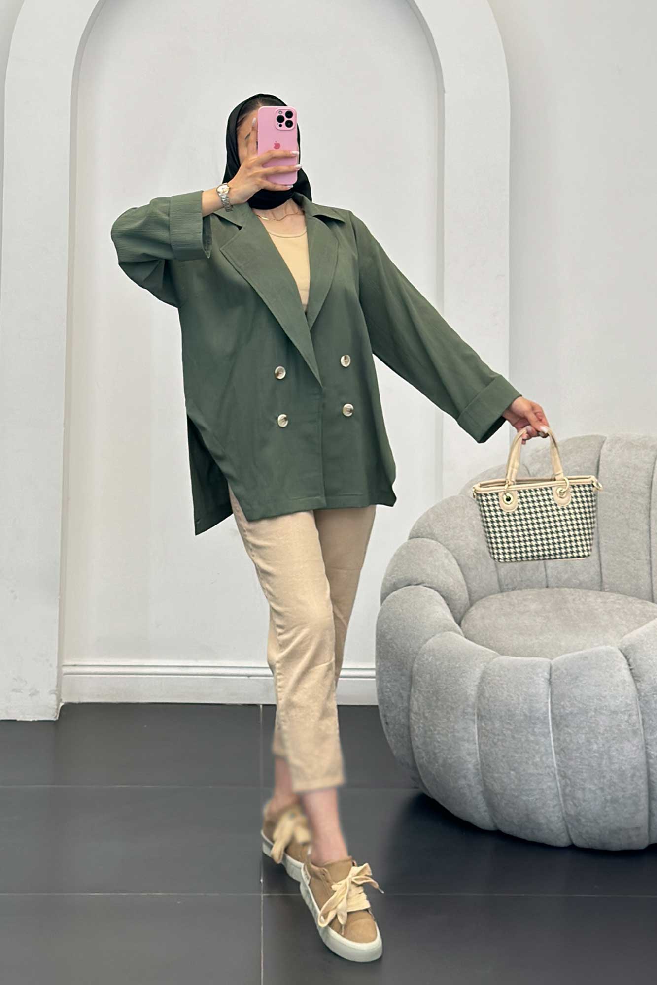 مانتو بغل چاک دار جگوار ژانیتا