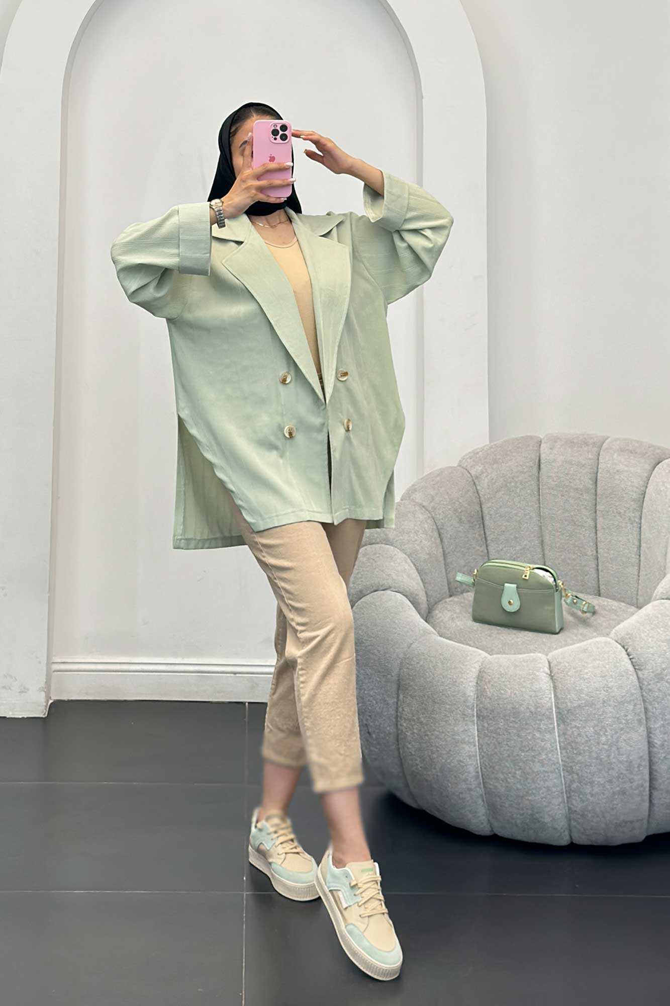 مانتو بغل چاک دار جگوار ژانیتا