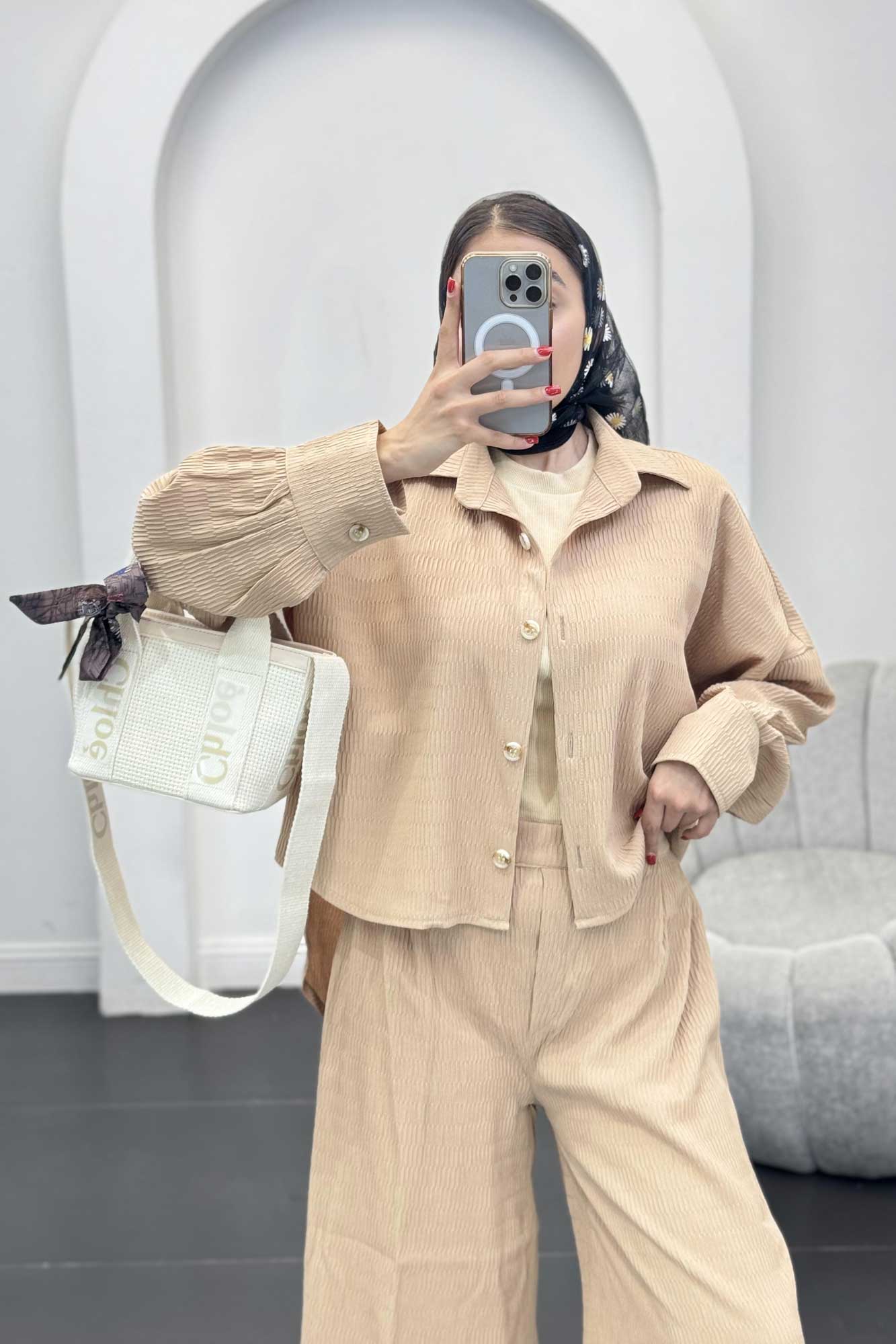 ست شومیز و شلوار السا آستین کیمونو همتا