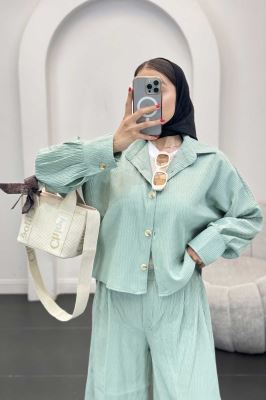 ست شومیز و شلوار السا آستین کیمونو همتا