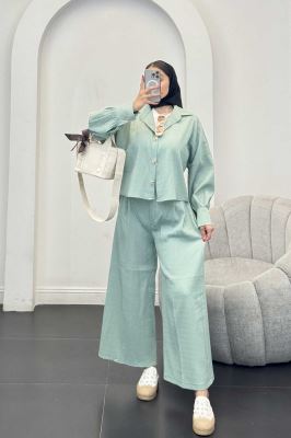 ست شومیز و شلوار السا آستین کیمونو همتا