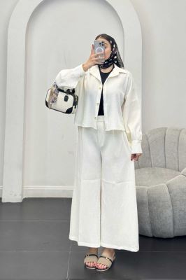 ست شومیز و شلوار السا آستین کیمونو همتا