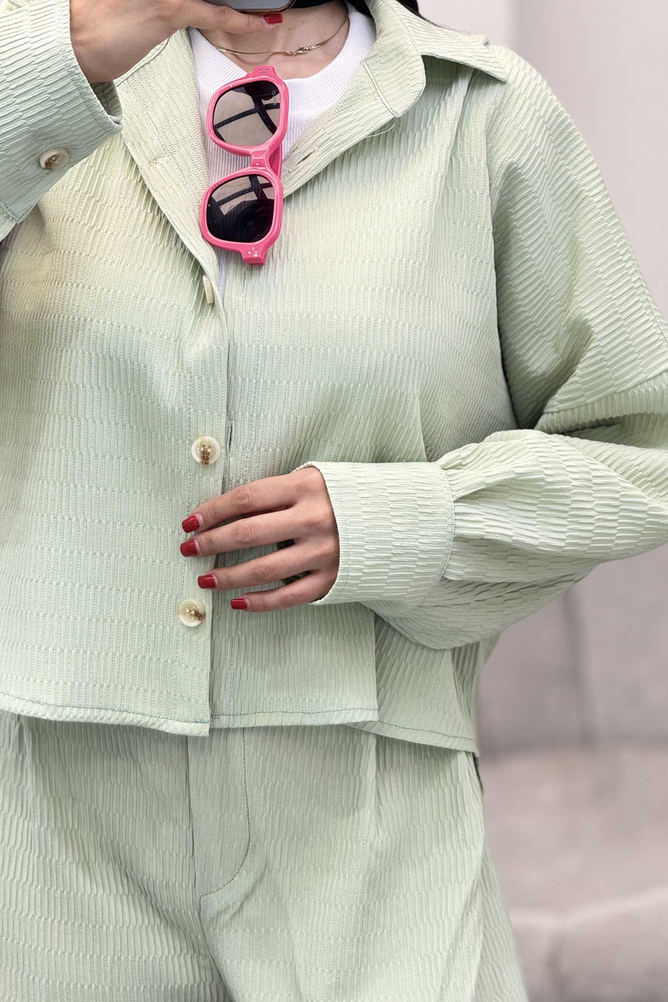 ست شومیز و شلوار السا آستین کیمونو همتا