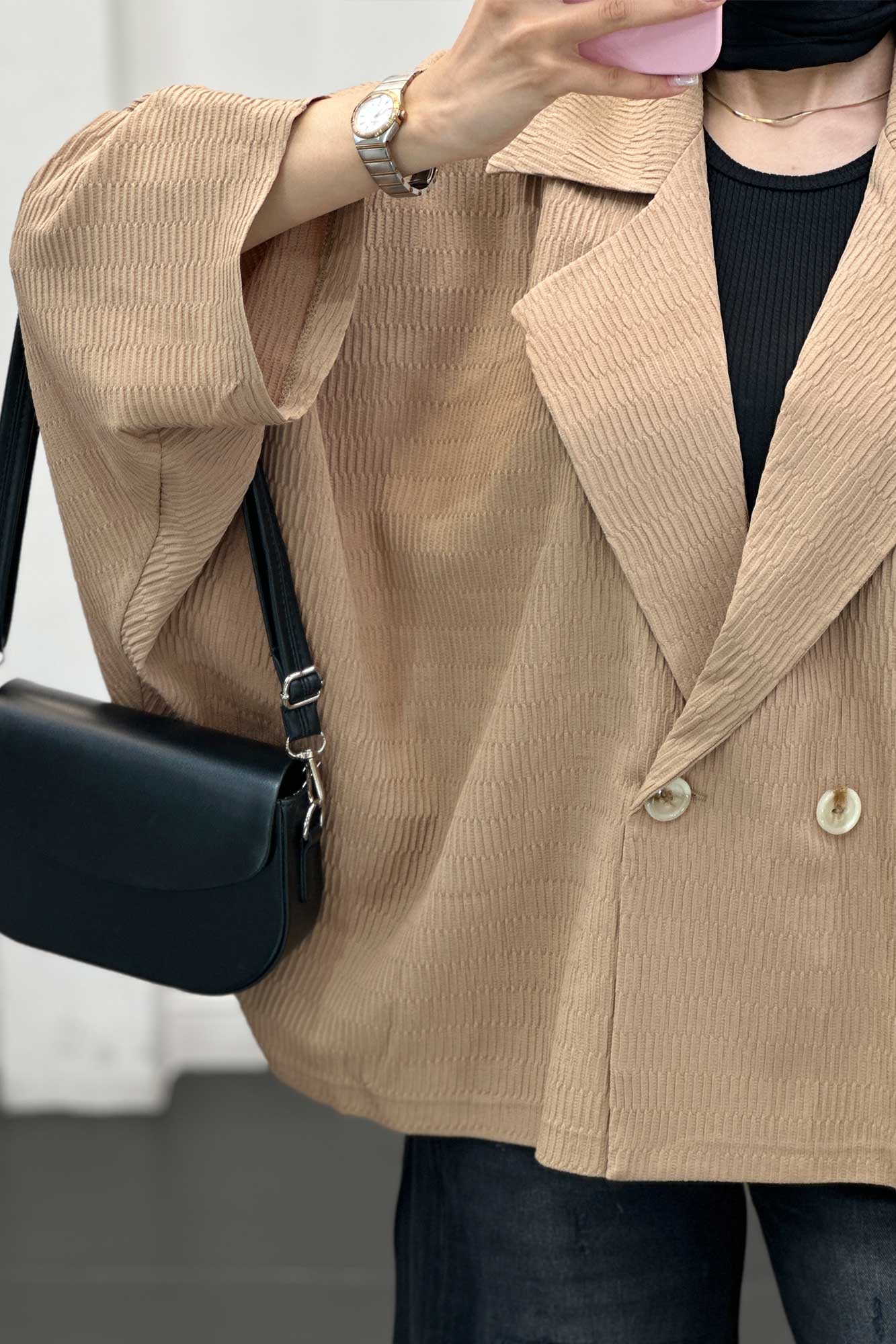 مانتو السا آستین خفاشی مشکات