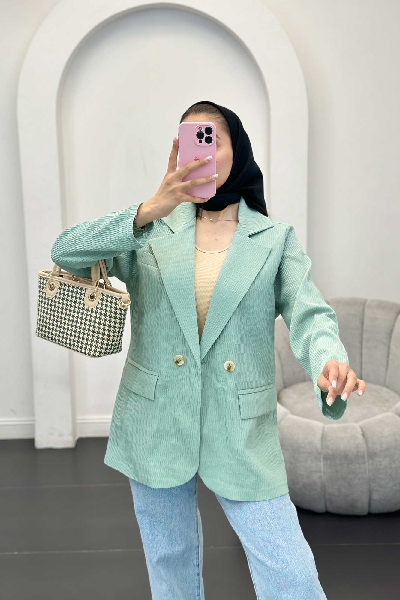 مانتو دو جیب پاکتی نیلسا