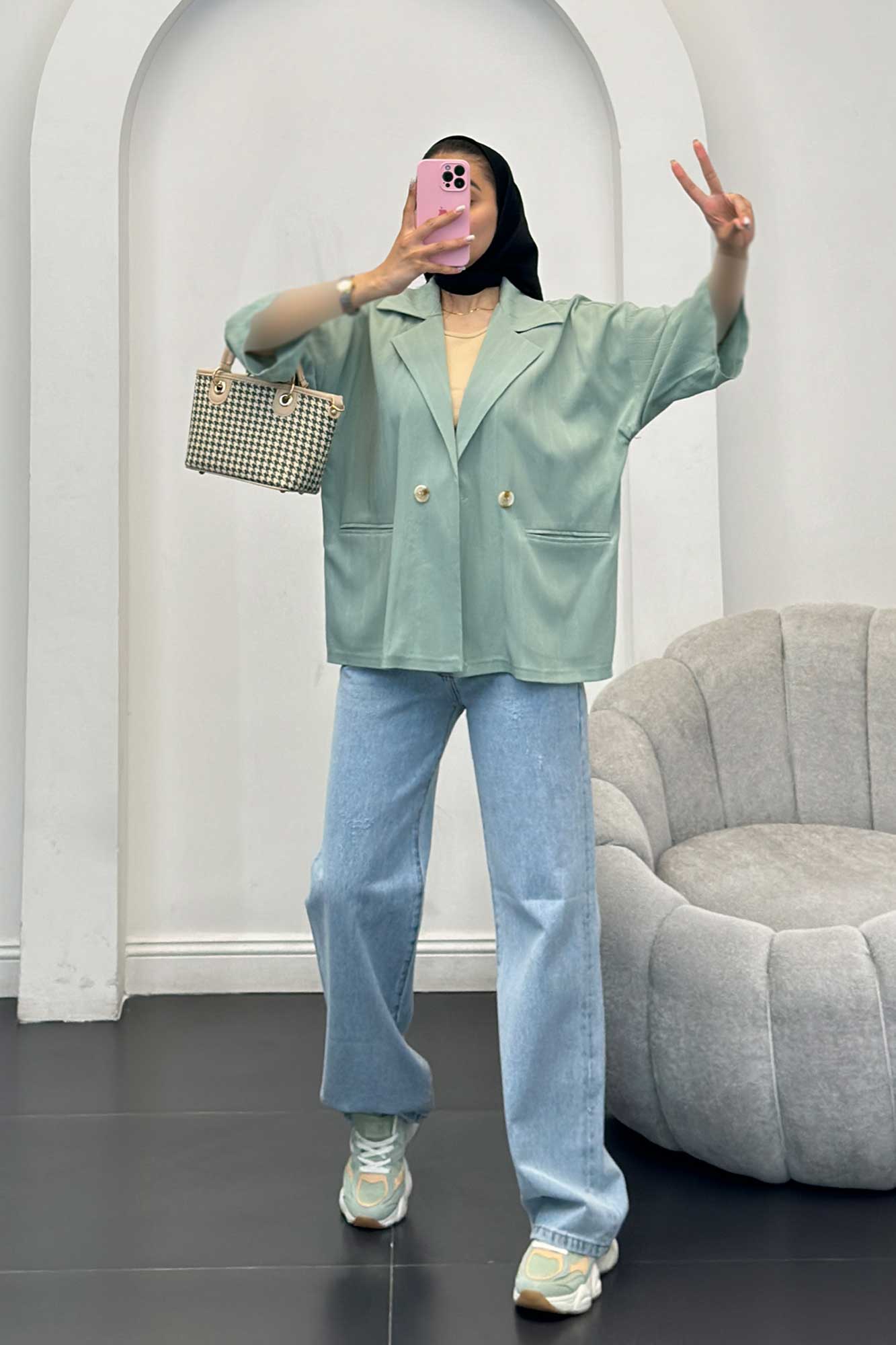 مانتو دو جیب پاکتی نیلسا