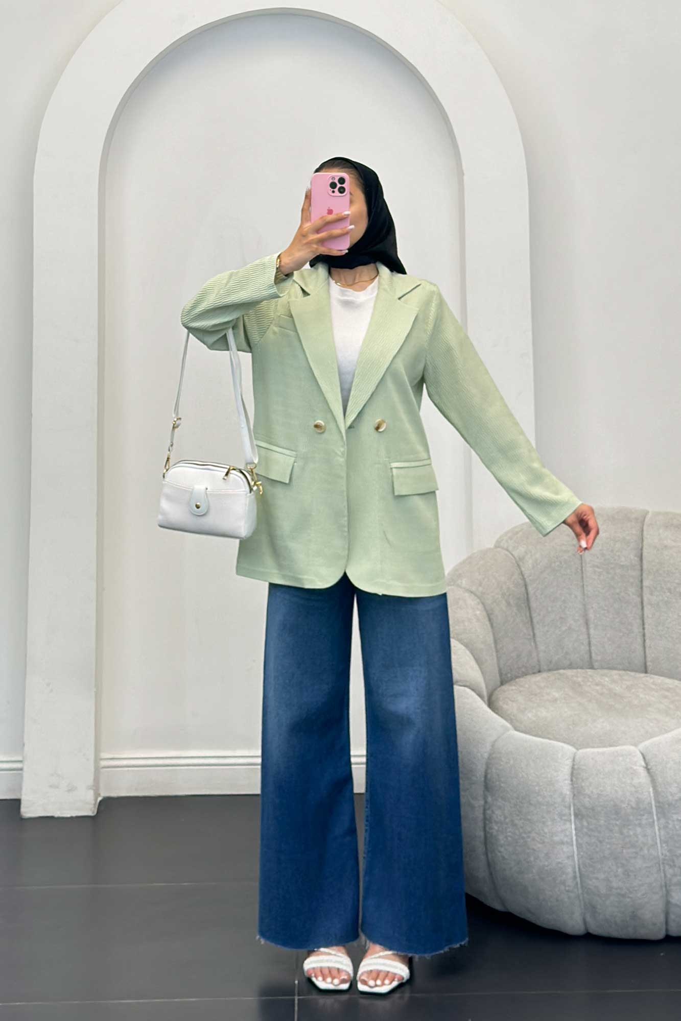 مانتو دو جیب پاکتی نیلسا