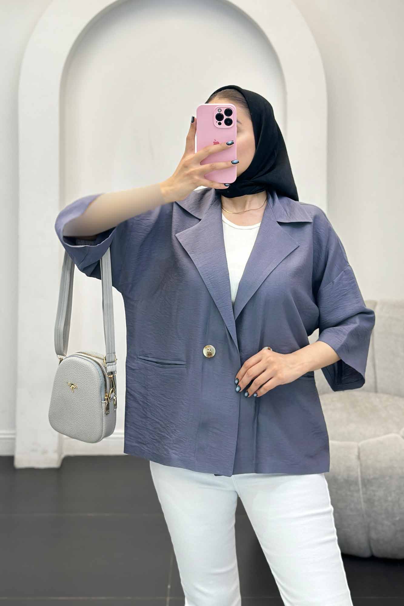 مانتو بابوس دو جیب آستین سه رب