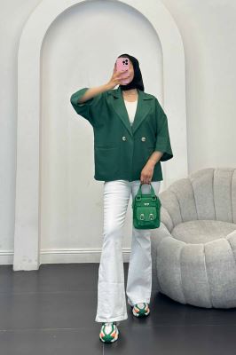 مانتو بابوس دو جیب آستین سه رب