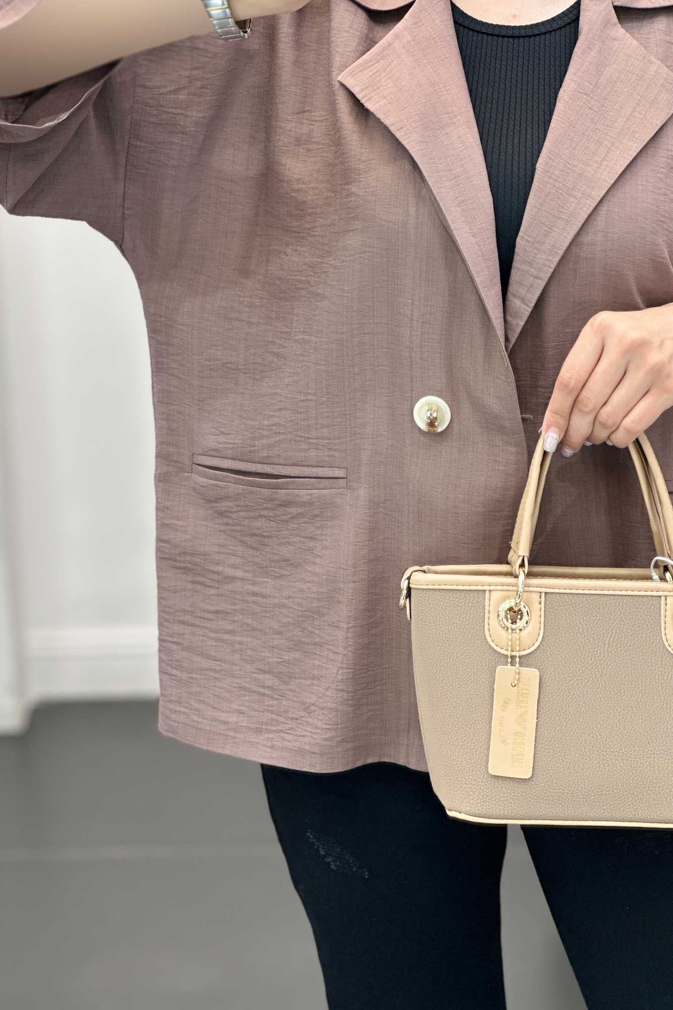 مانتو بابوس دو جیب آستین سه رب