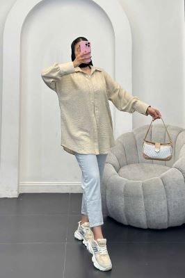 شومیز شانتون برفکی تک جیب